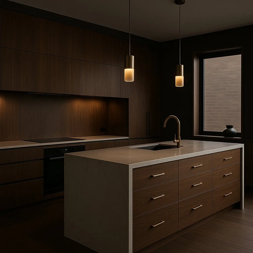 Kitchen millwork in progress NYC shop fabrication